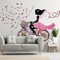 Girl Wall Decals for Kids Room | Wall Art Stickers with Butterflies and Flowers for Girls Bedroom Decor | Peel and Stick Girls Room Decorations for Nursery or Playroom